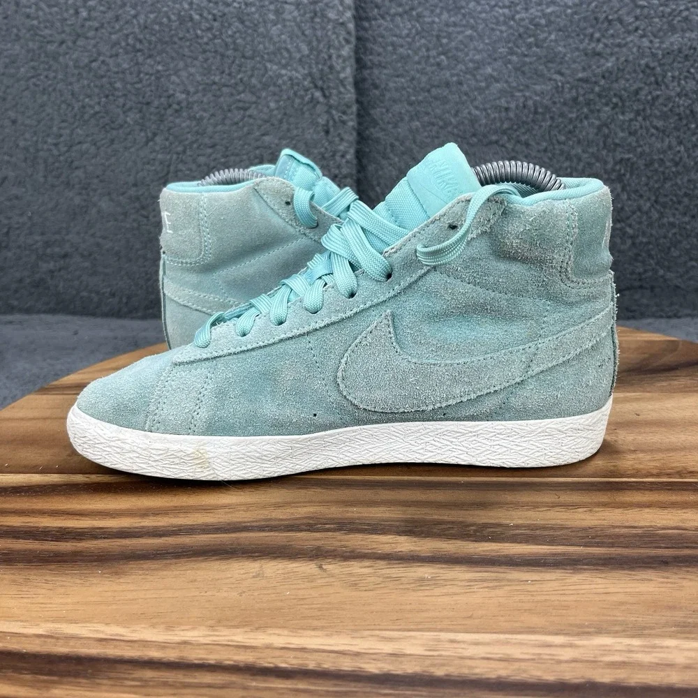 Nike Blazer Mid 2017 Island Green Youth 3 Women's 4.5 Shoes Lace GS 895850-302‎